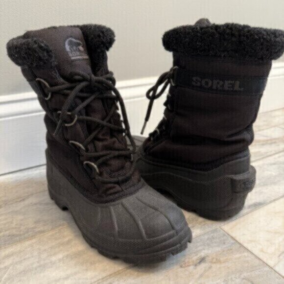 NEW Sorel Cumberland NL1101-010 Women’s Size 6 Black Waterproof Winter Boots - Picture 1 of 8